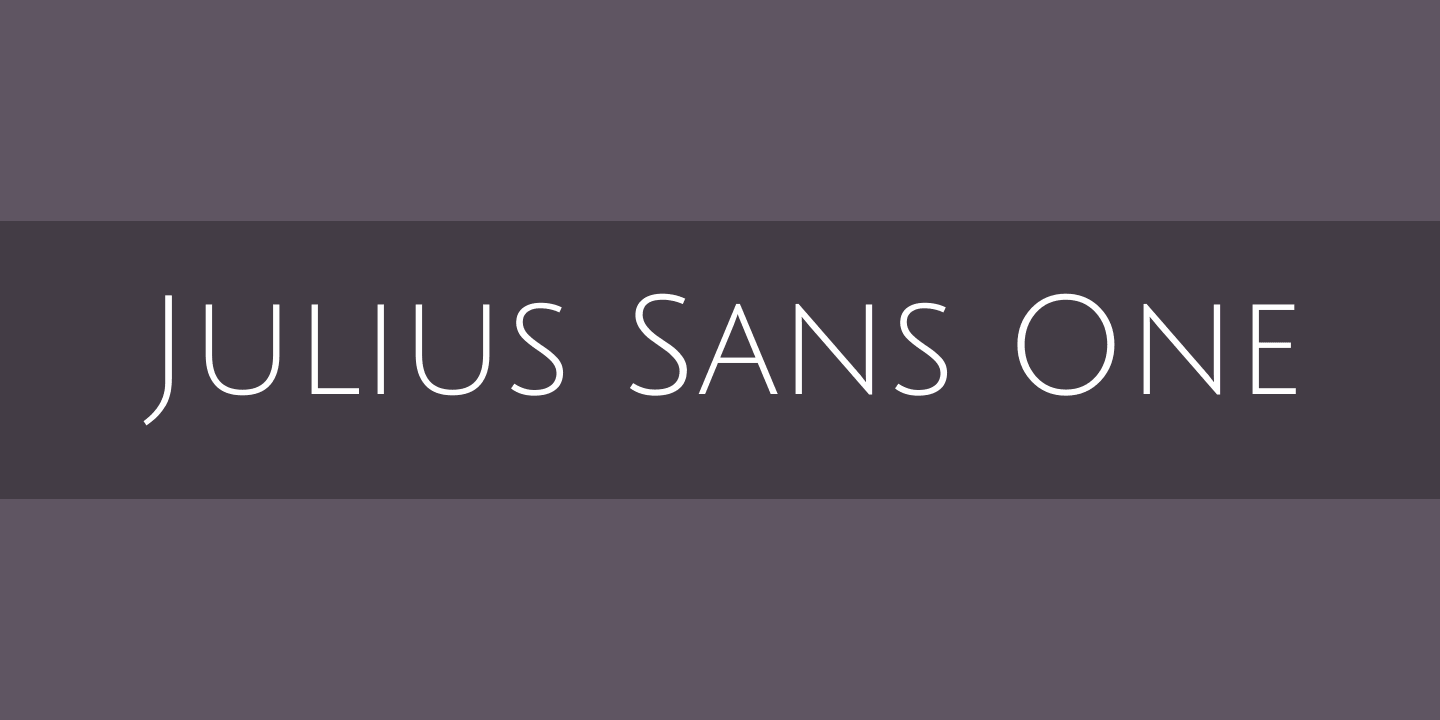 Шрифт Julius Sans